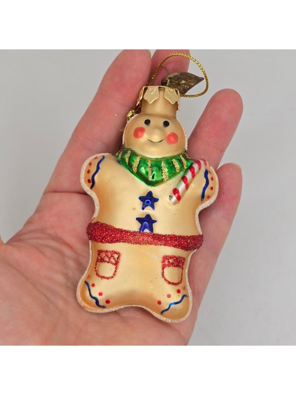 Christmas Ornament Glass Gingerbread Man Thomas Pacconi Museum Series 2003 VTG